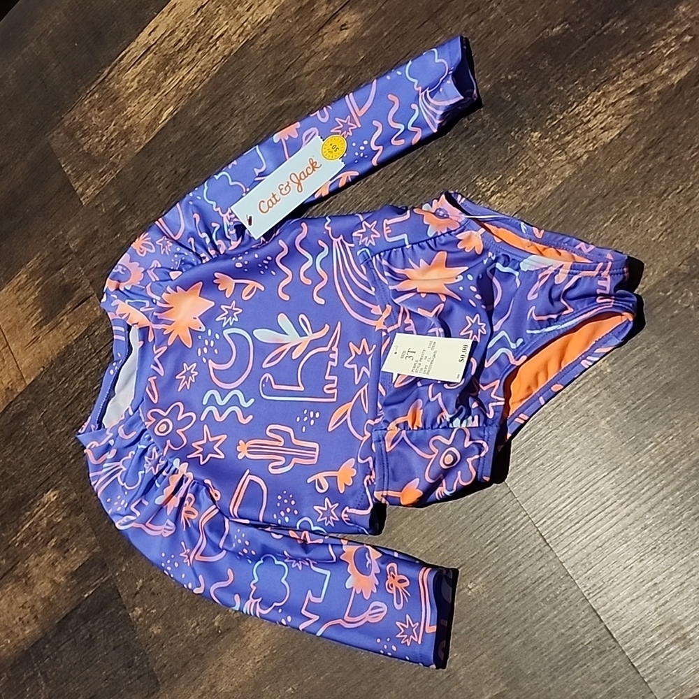 3t girls swimsuit 2 piece NWT